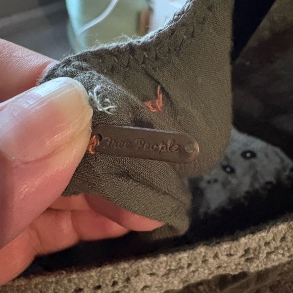 Free People Olive Green Lace-Trimmed Dress - Picture 2 of 2